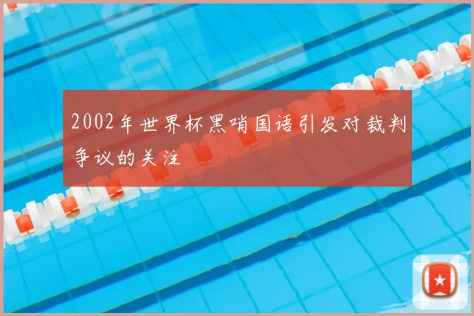 2002年世界杯黑哨国语引发对裁判争议的关注